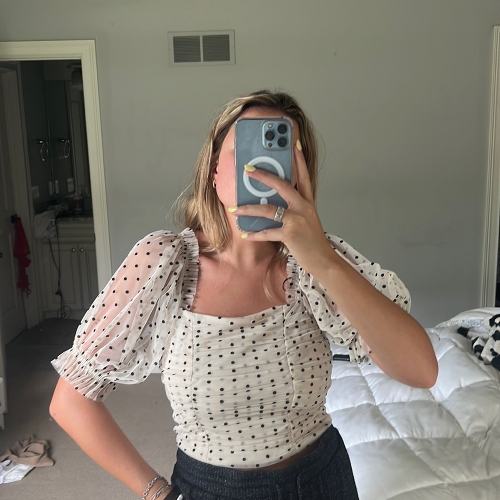 Polka dot top